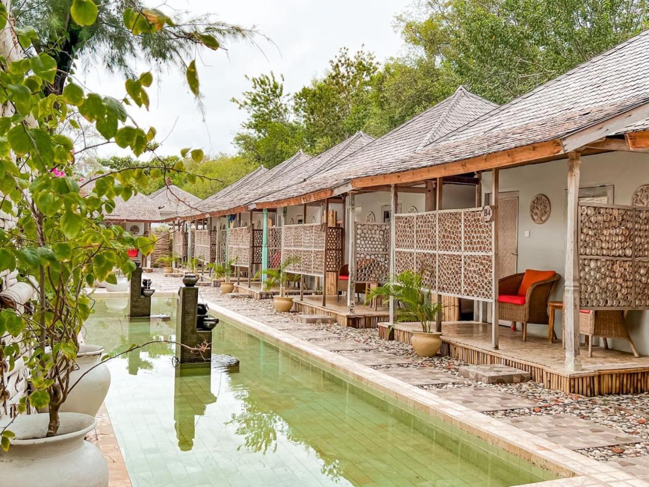 Bungalow Cafe Gili Beachfront Gili Meno Dış mekan fotoğraf